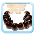 Yeux de sécurité Safety eyes - 9mm Marron Brown - FROGandTOAD Créations